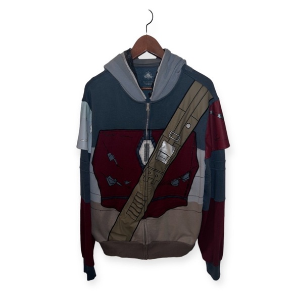 Disney Other - Disney Mandalorian Bounty Hunter Zip Up Sweatshirt Hoodie